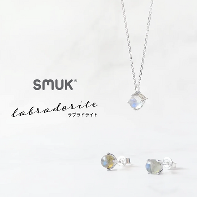 天然ラブラドライト ネックレス＆ピアス 全6種｜SMUK