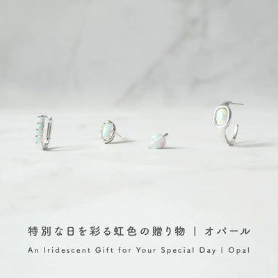 虹色の光と海への想い、オパールジュエリー