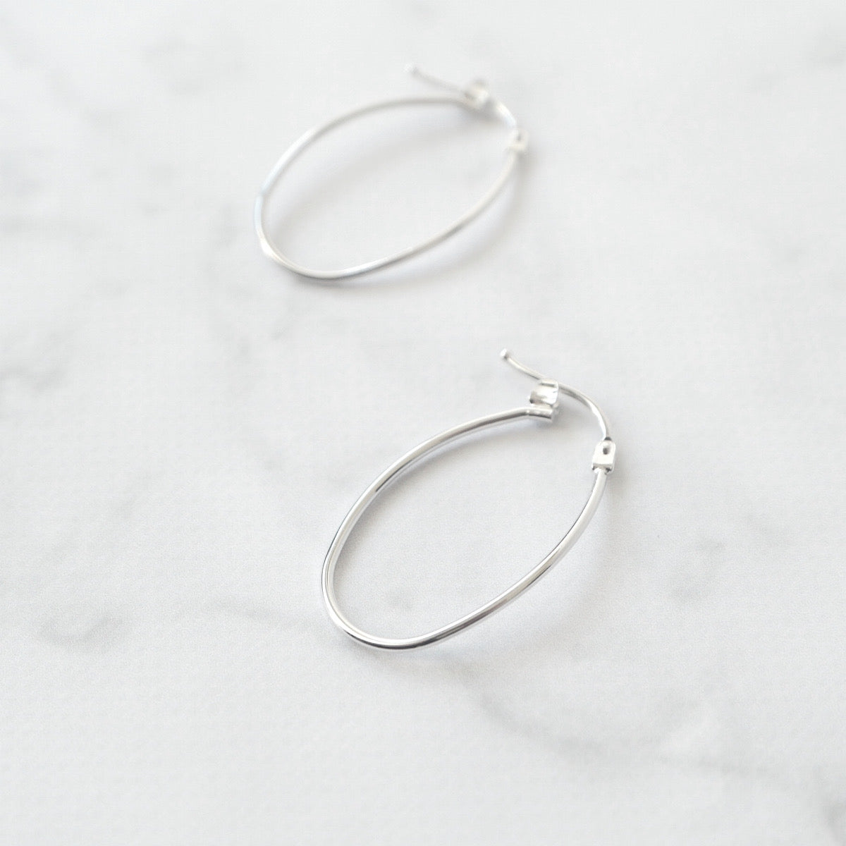 【SE250202】Sterling Silver Hoop Earrings