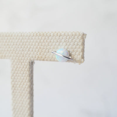 【SE250203】Sterling Silver Opal Stud Earrings