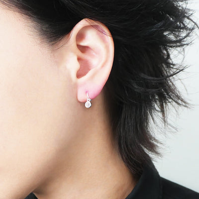 【SE250104】Sterling Silver Rose Quartz Dangle Earrings