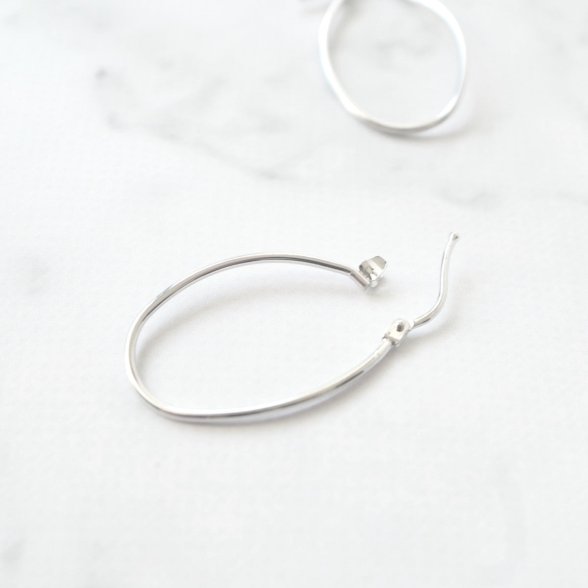 【SE250202】Sterling Silver Hoop Earrings