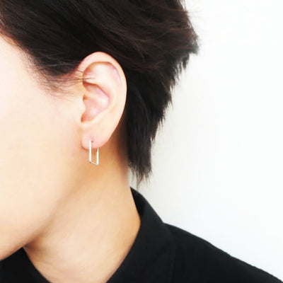 【SE240218】Sterling Silver Hoop Earrings