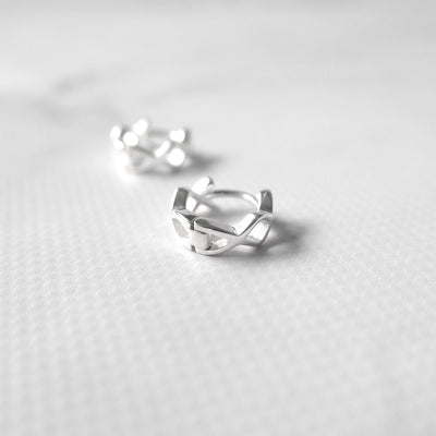 【SE240811】Sterling Silver Huggie Earrings