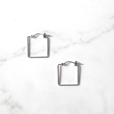 【SE240218】Sterling Silver Hoop Earrings