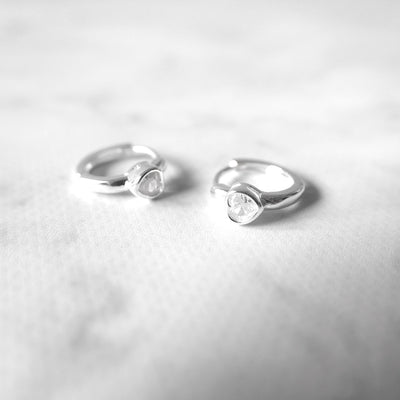 【SE240602】Sterling Silver Huggie Earrings