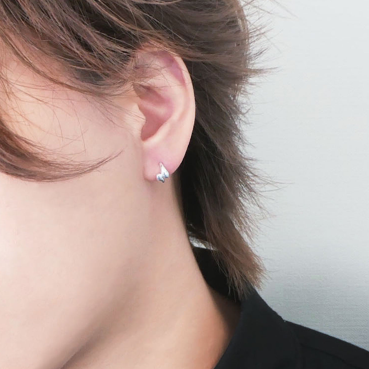 【SE240812】Sterling Silver Huggie Earrings