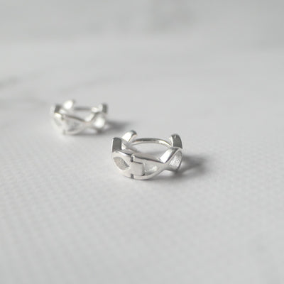 【SE240811】Sterling Silver Huggie Earrings