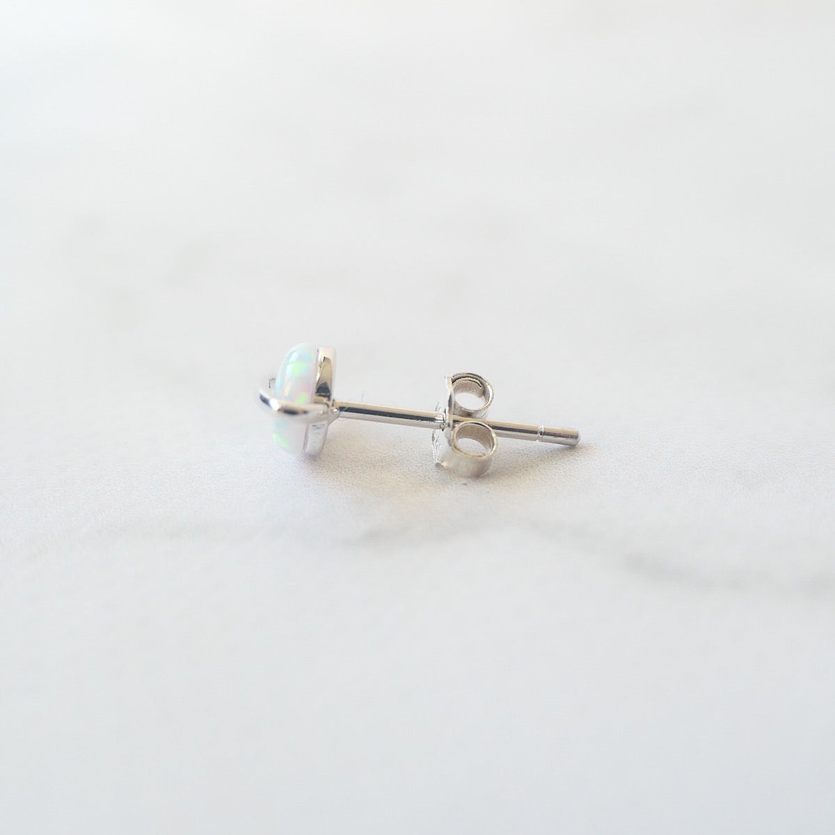 【SE250203】Sterling Silver Opal Stud Earrings