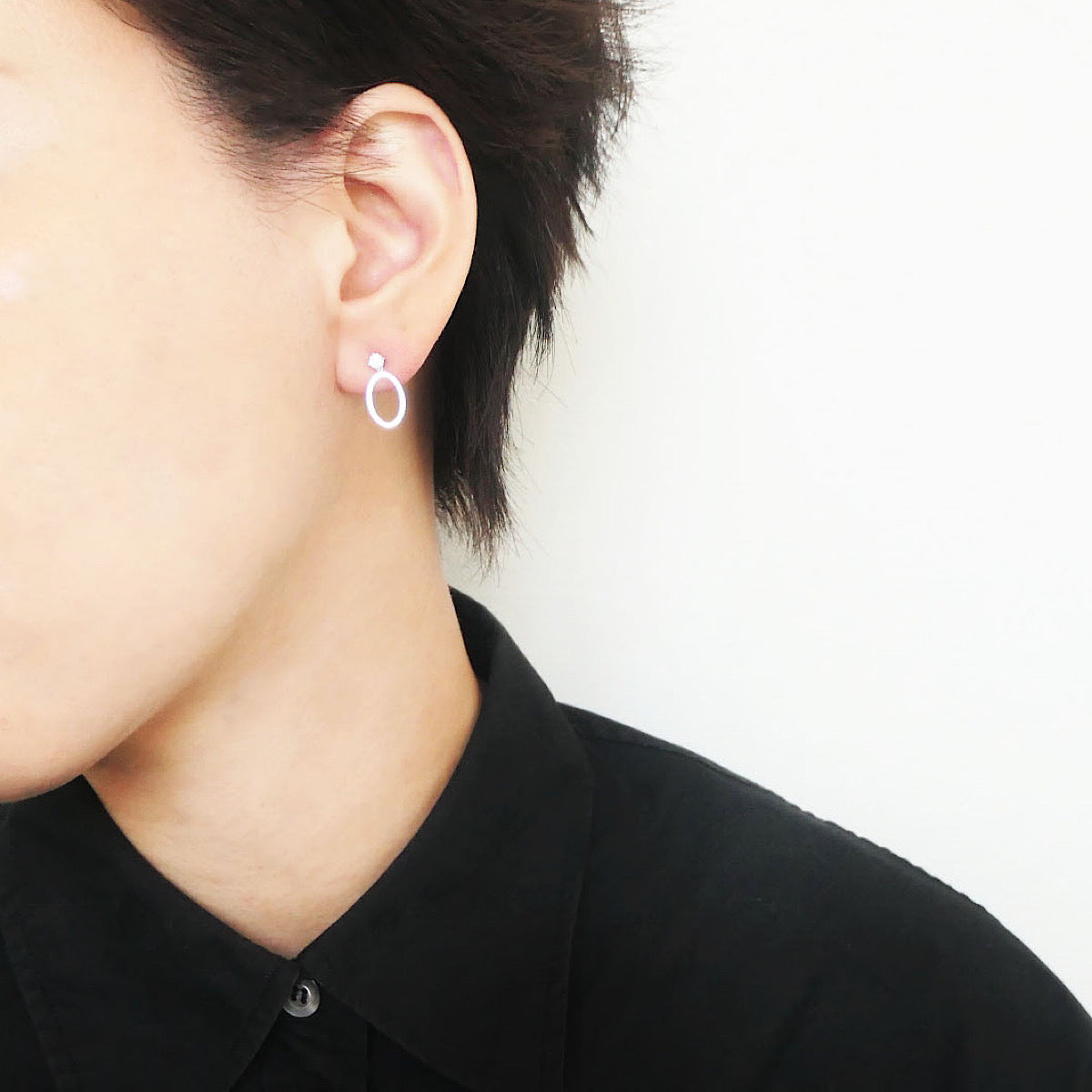 【SE240213】 Sterling Silver Dangle Earrings