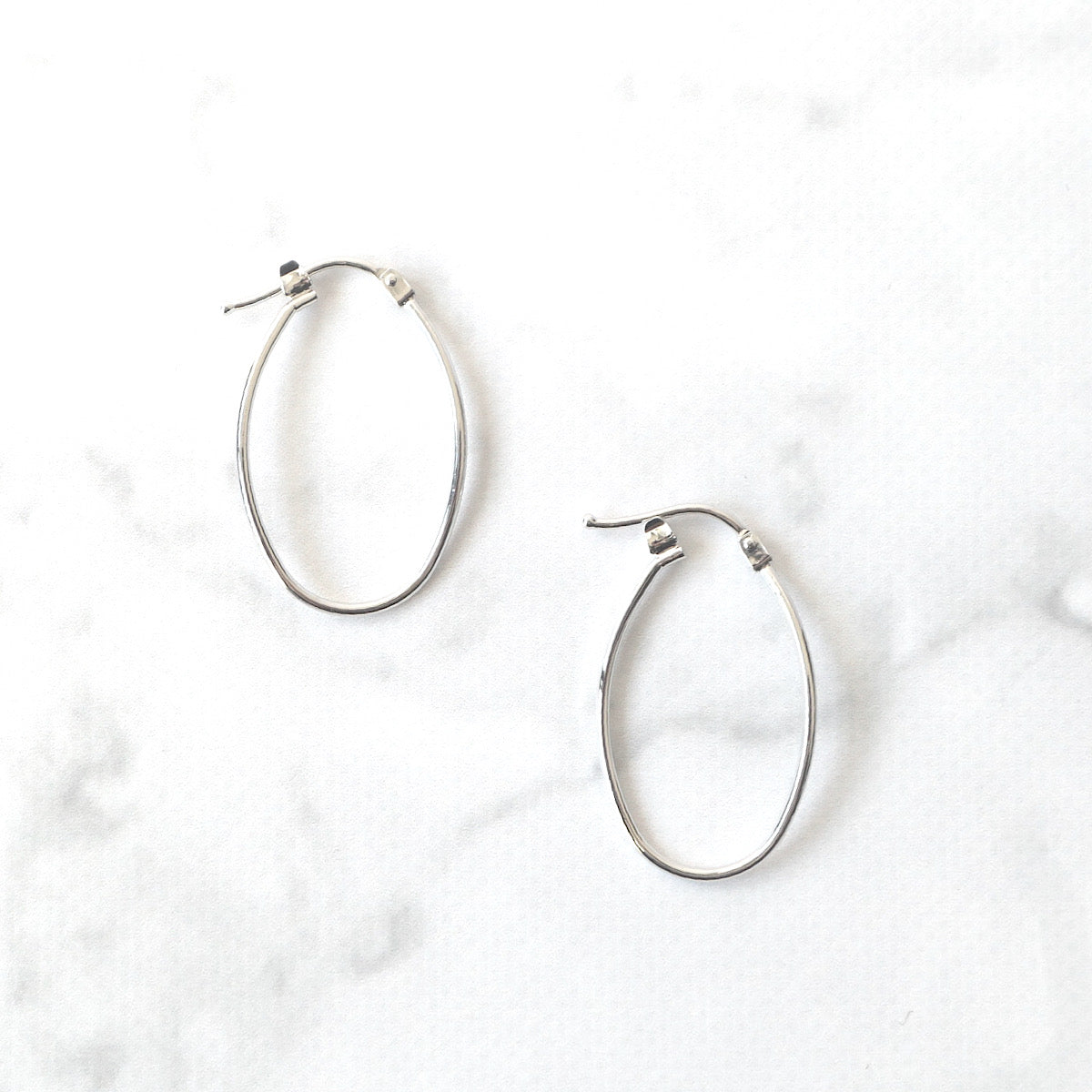 【SE250202】Sterling Silver Hoop Earrings