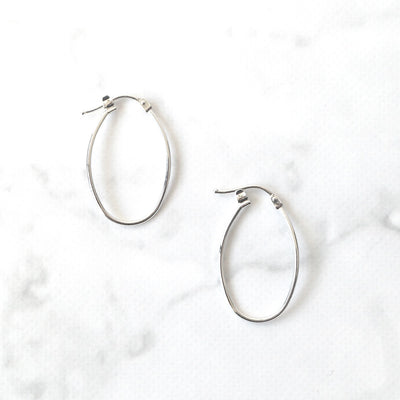 【SE250202】Sterling Silver Hoop Earrings