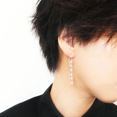 【SE240212】 Sterling Silver Threaded Earrings