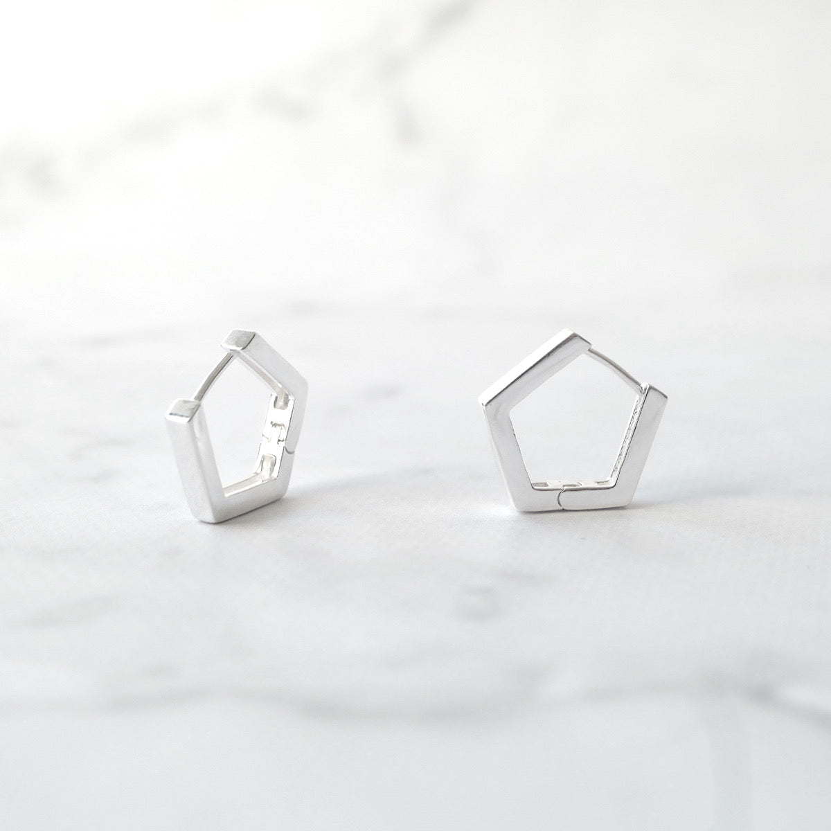 【SE250201】Sterling Silver Hoop Earrings