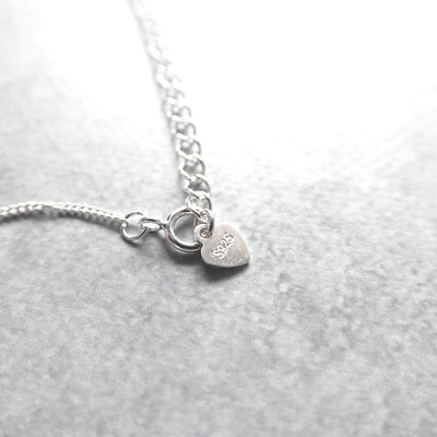 【SN240603】Sterling Silver Ribbon Pendant Necklace