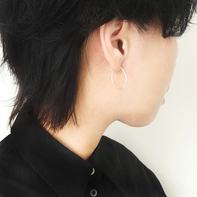 【SE250202】Sterling Silver Hoop Earrings