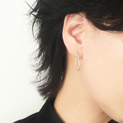 【SE250202】Sterling Silver Hoop Earrings