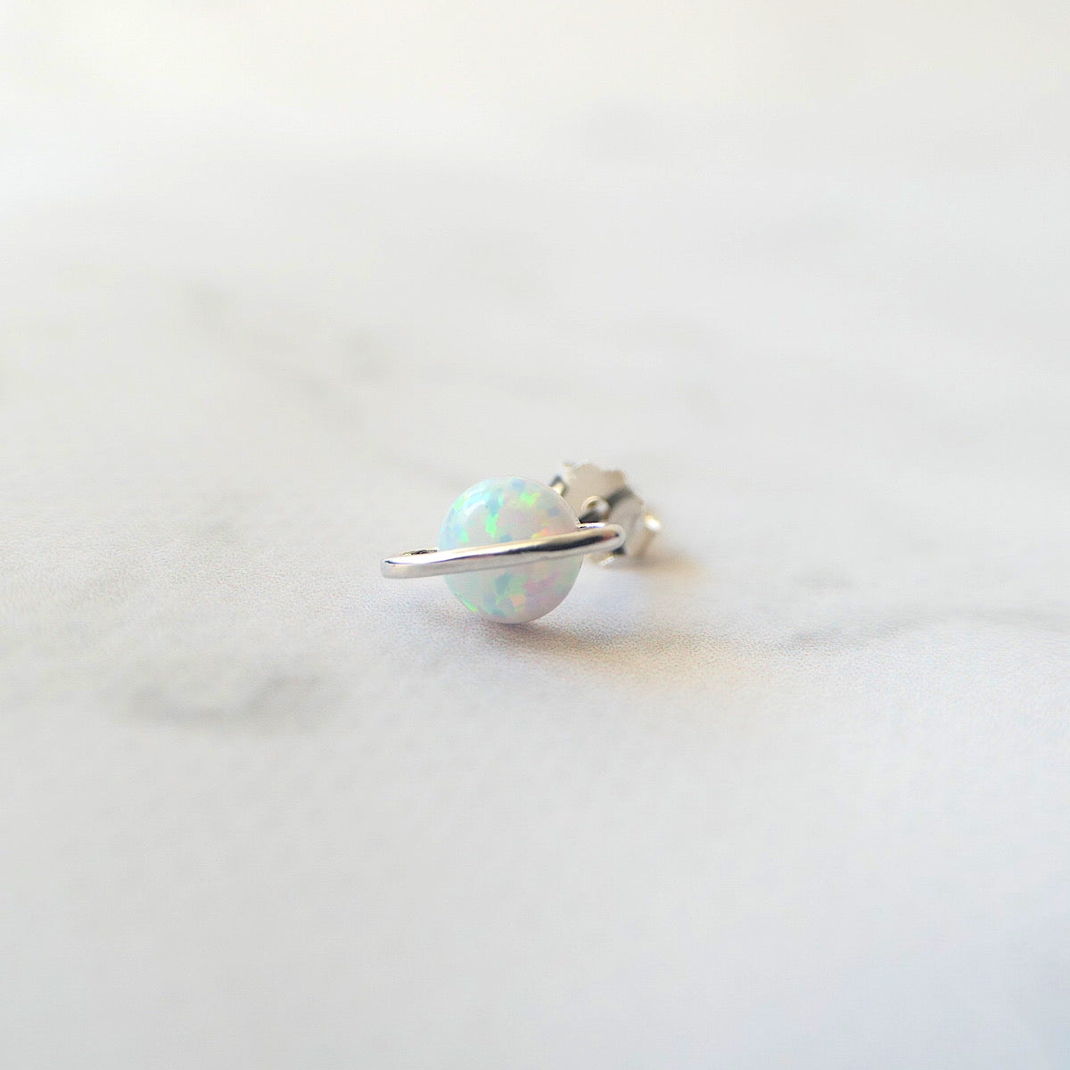 【SE250203】Sterling Silver Opal Stud Earrings