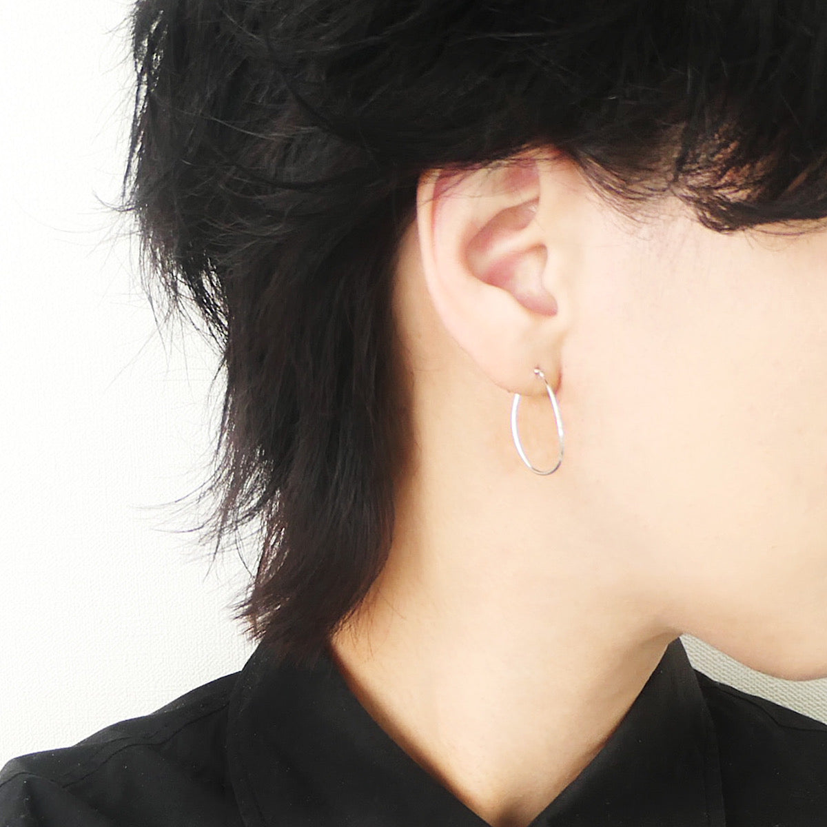 【SE250202】Sterling Silver Hoop Earrings