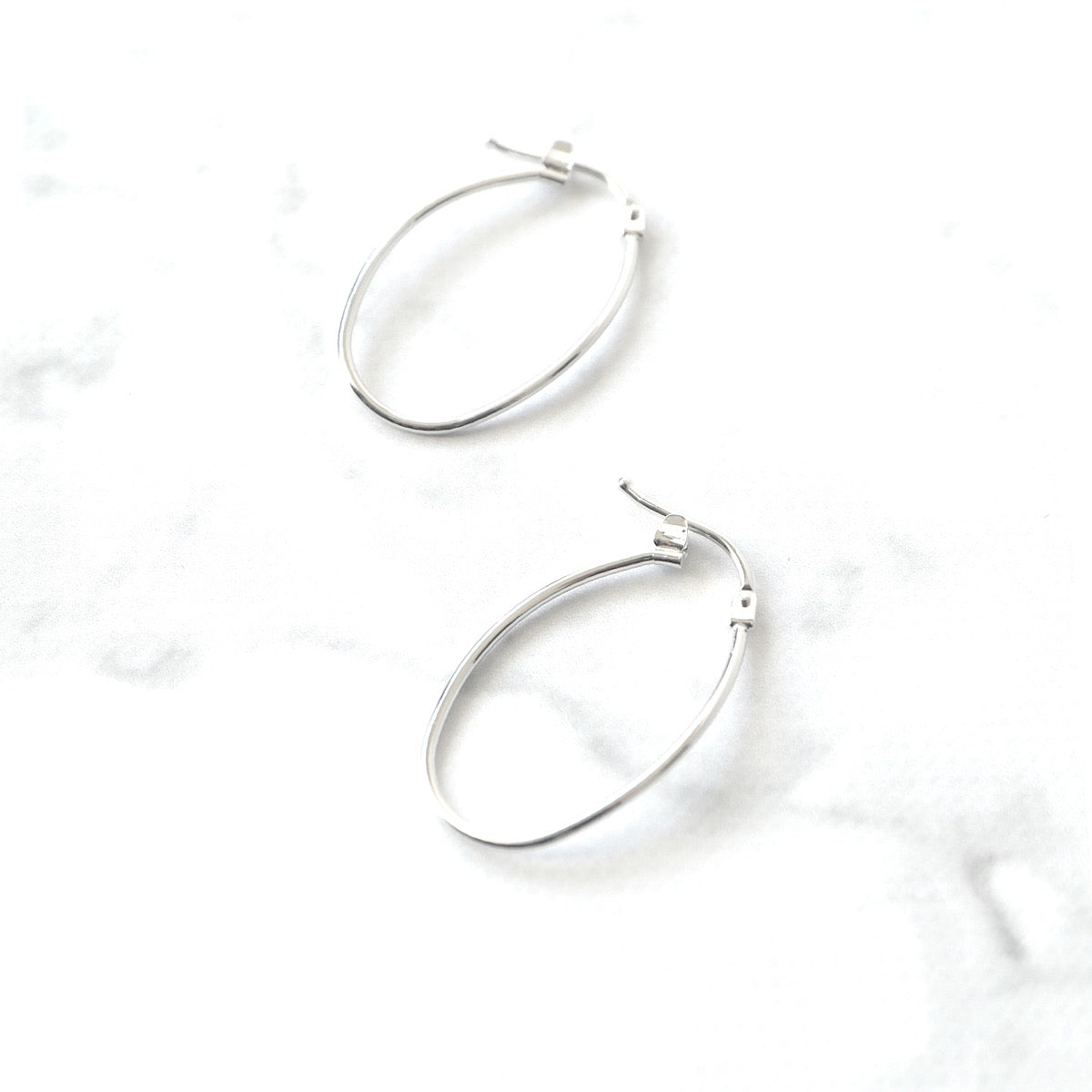 【SE250202】Sterling Silver Hoop Earrings