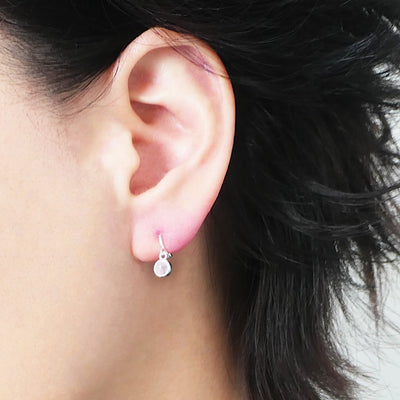 【SE250104】Sterling Silver Rose Quartz Dangle Earrings