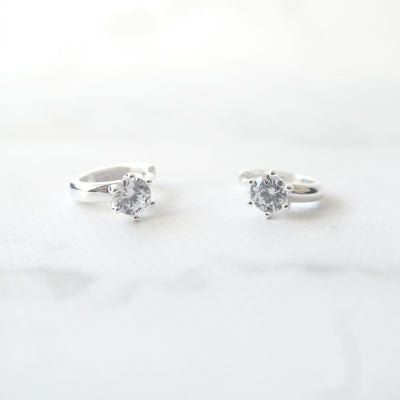 【CS200219】Sterling Silver Huggie Earrings