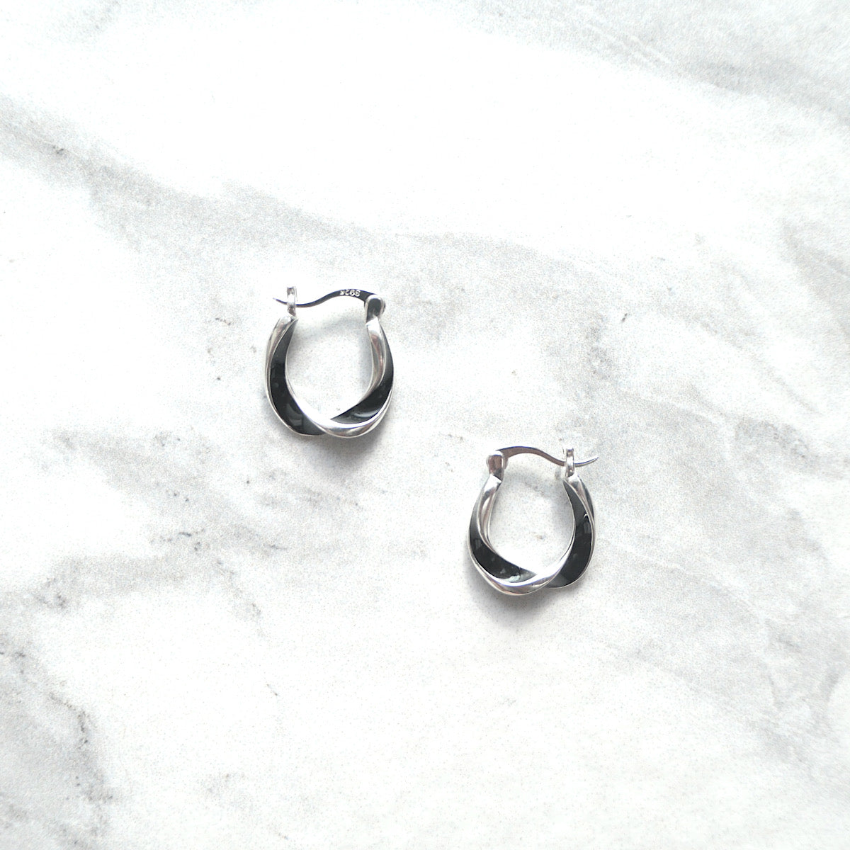 【SE231008】Sterling Silver Hoop Earrings