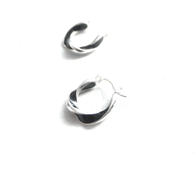 【SE231008】Sterling Silver Hoop Earrings