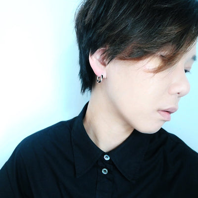 【SE231008】Sterling Silver Hoop Earrings