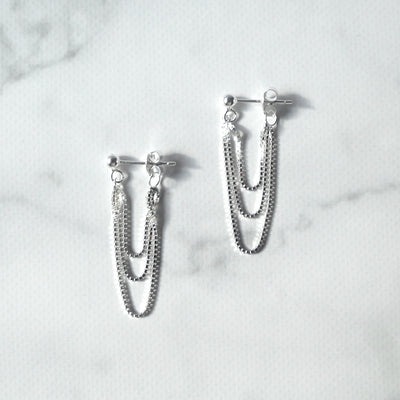 【SE250102】Sterling Silver Dangle Earrings