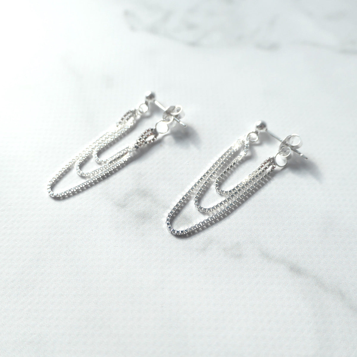 【SE250102】Sterling Silver Dangle Earrings