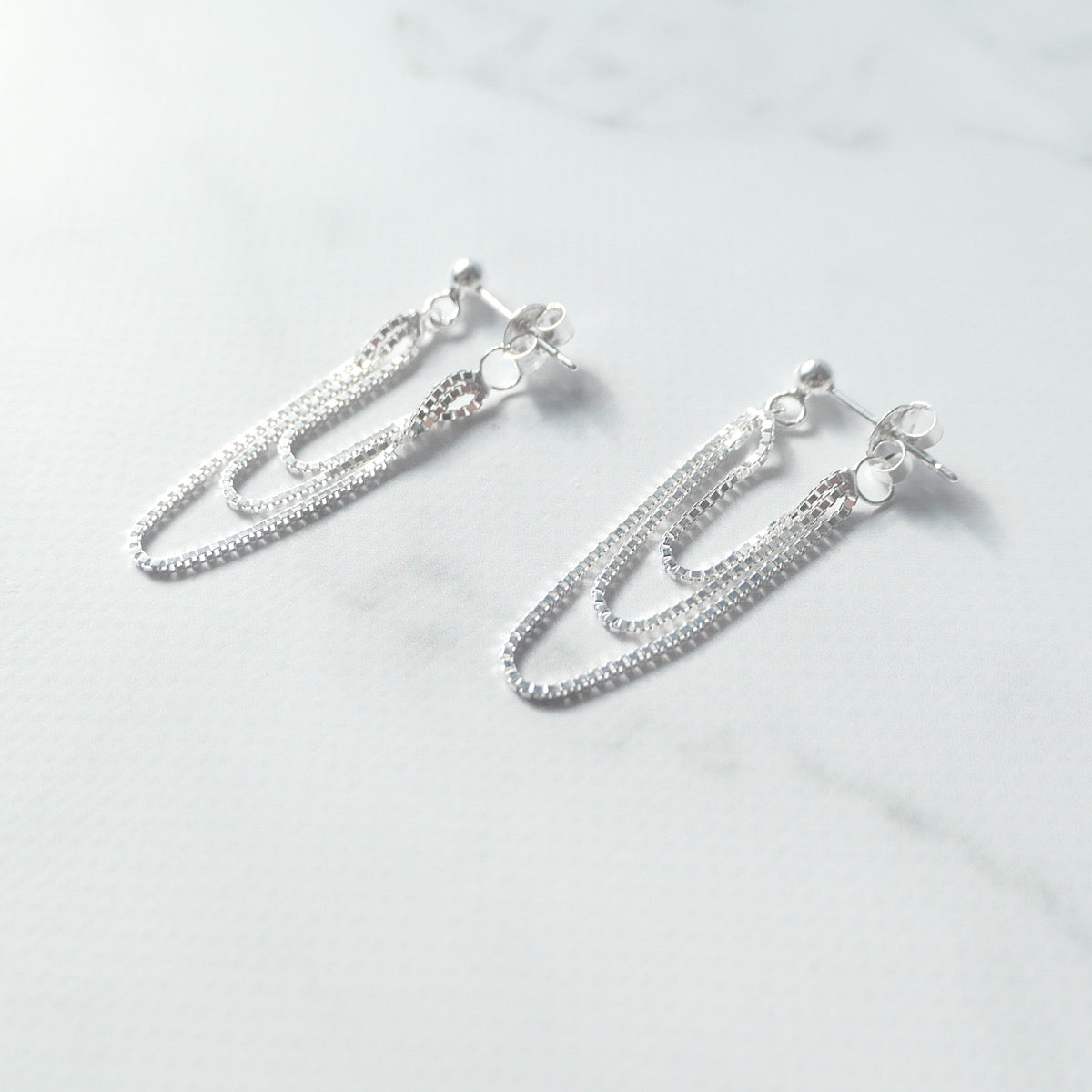 【SE250102】Sterling Silver Dangle Earrings