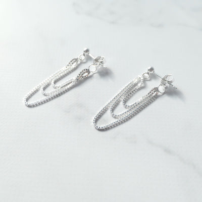 【SE250102】Sterling Silver Dangle Earrings