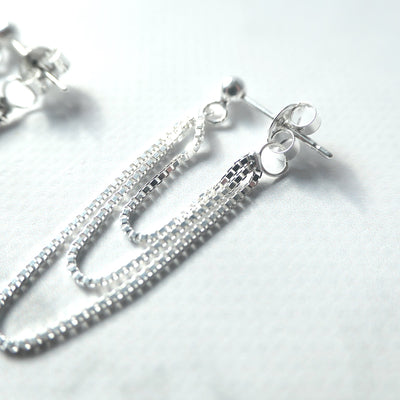 【SE250102】Sterling Silver Dangle Earrings