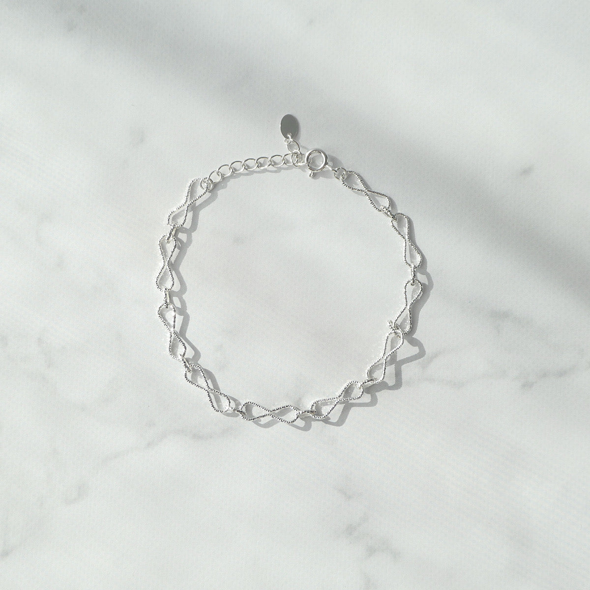 【SB250104】 Sterling Silver Chain Bracelet