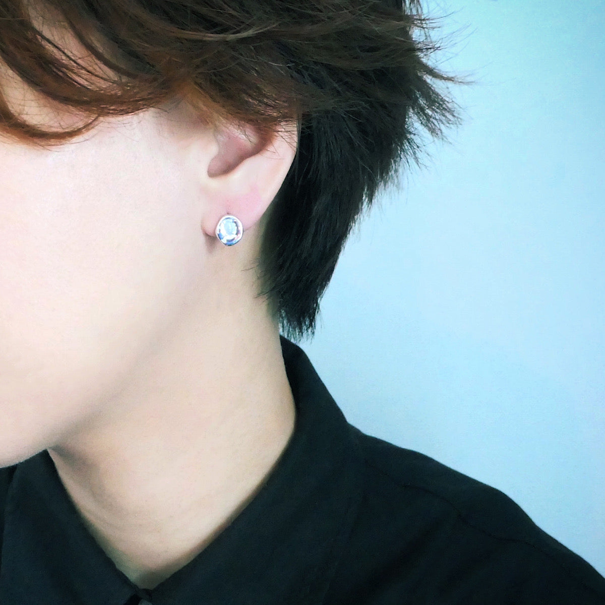 【SE230601】Sterling Silver Opal Stud Earrings
