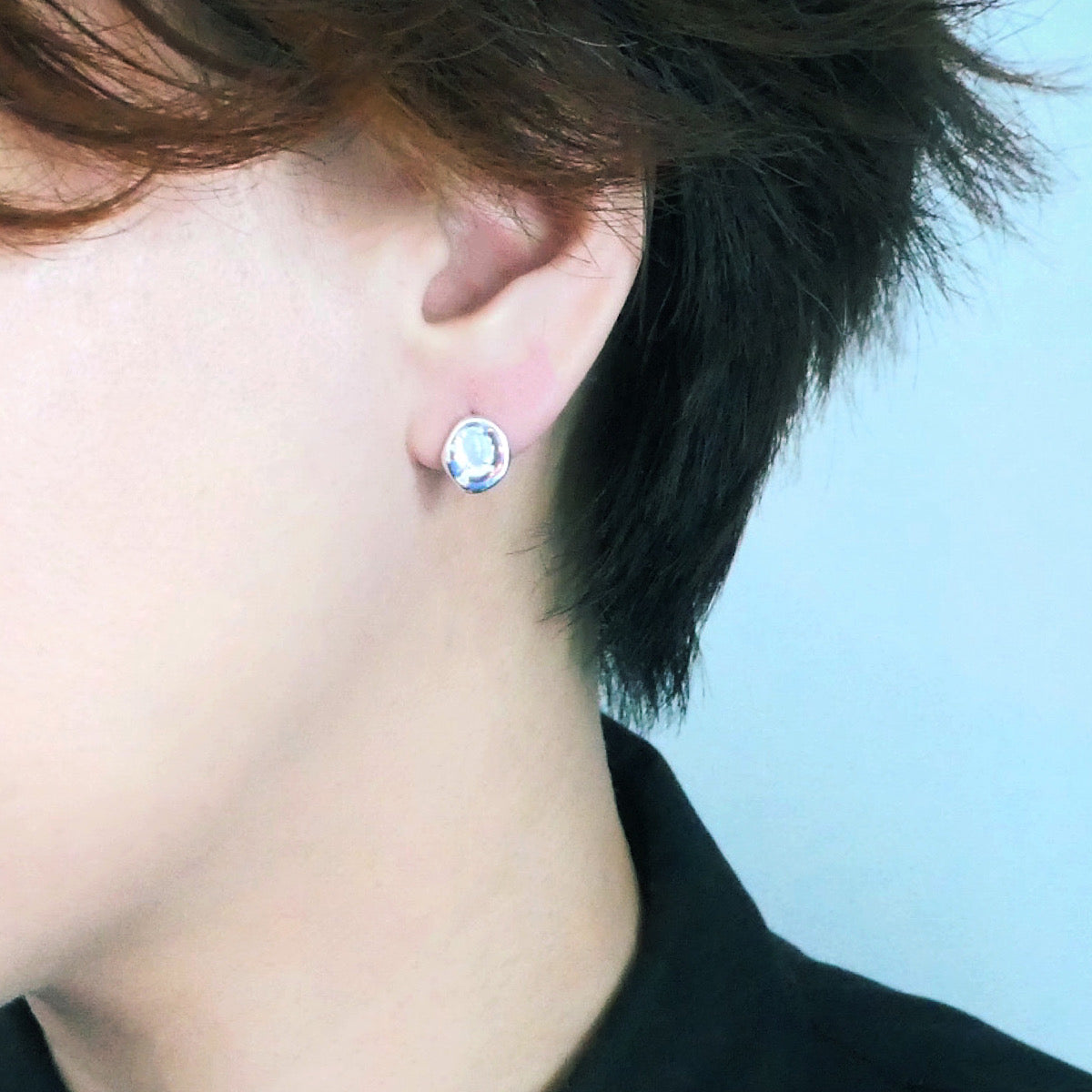 【SE230601】Sterling Silver Opal Stud Earrings
