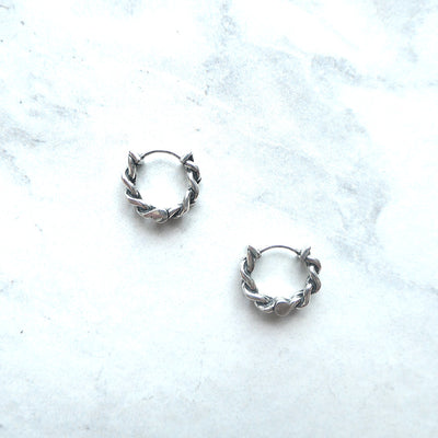 【SE230611】Sterling Silver Huggie Earrings
