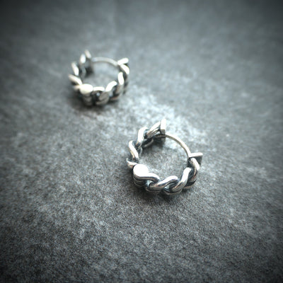 【SE230611】Sterling Silver Huggie Earrings
