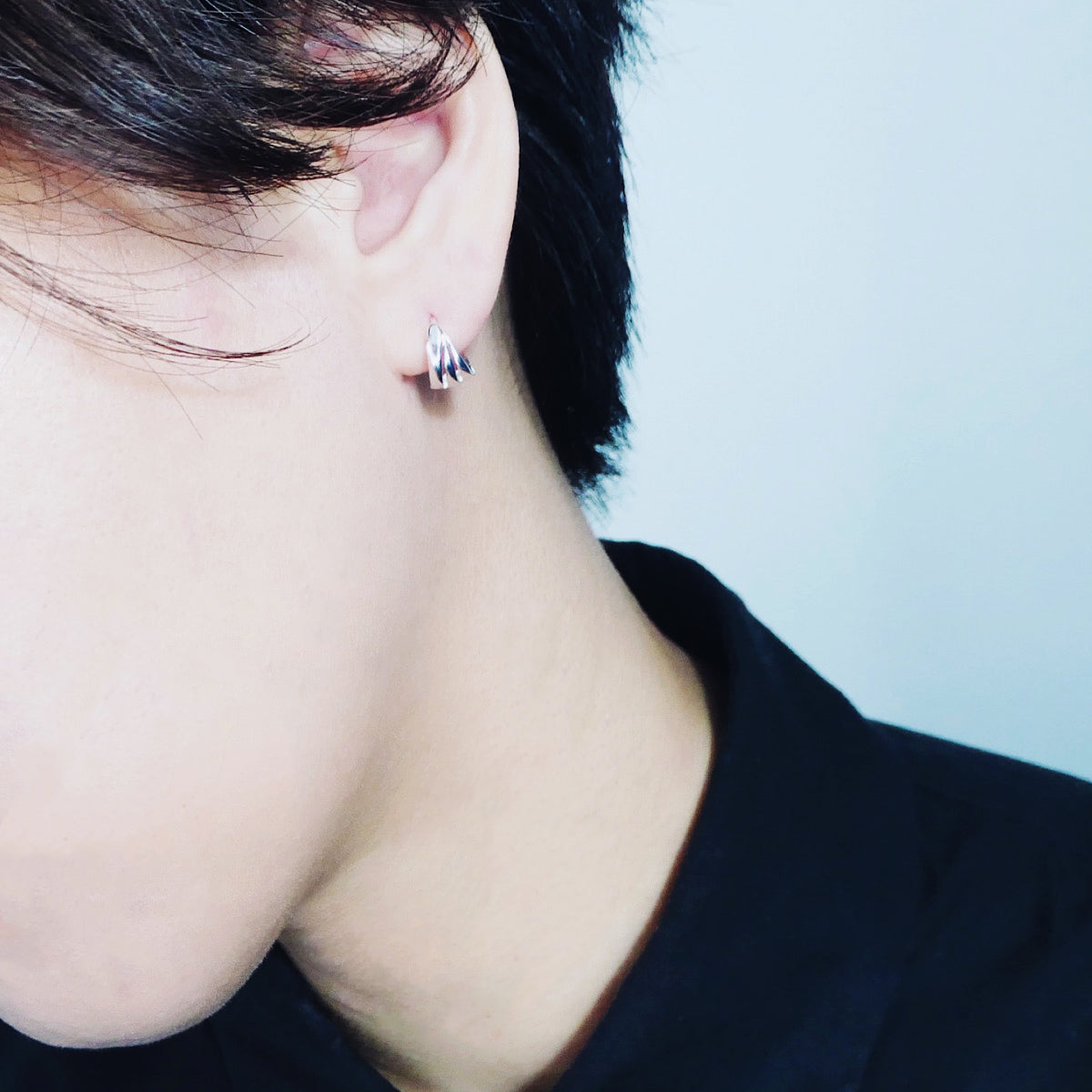 【SE230706】Sterling Silver Hoop Earrings
