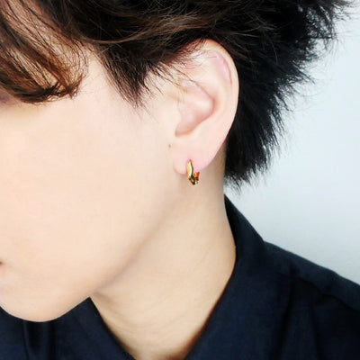 【GE220502】Gold Vermeil Huggie Earrings
