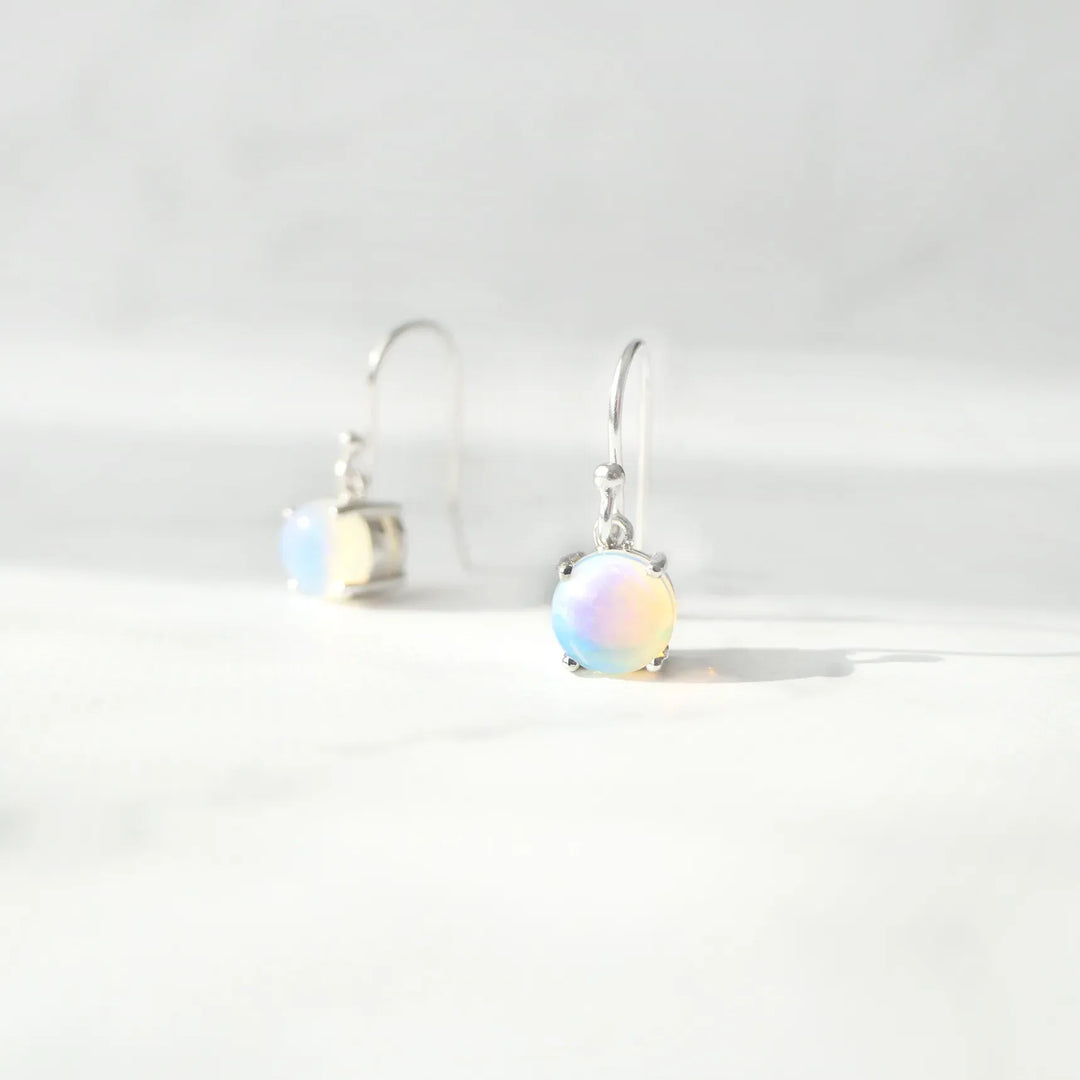 オパール フック ダングルピアス（シルバー925／ロジウムプレー