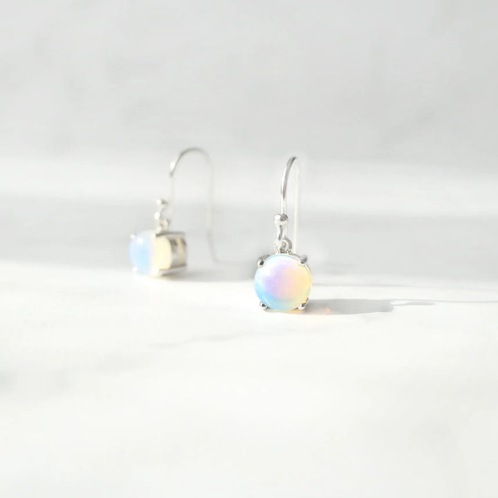 PREMIUM】オパール フック ダングルピアス（シルバー925／ロジウム