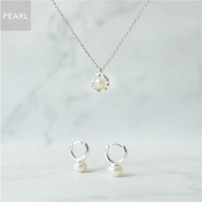 パール ハギーピアス（シルバー925）、ネックレス、ホワイトパール、誕生石6月、金属アレルギー対応、上品ミニマル