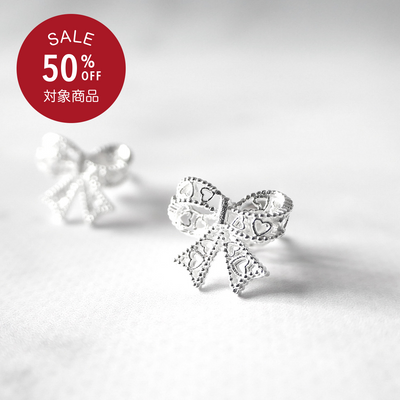 【SE240604】Sterling Silver Ribbon Stud Earrings