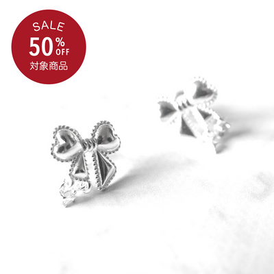 【SE240607】Sterling Silver Ribbon Stud Earrings