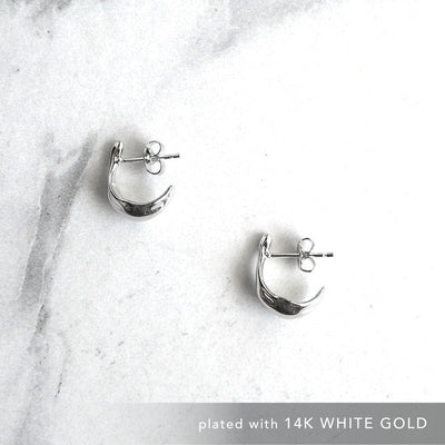 【CS201009】 Sterling Silver Huggie Earrings