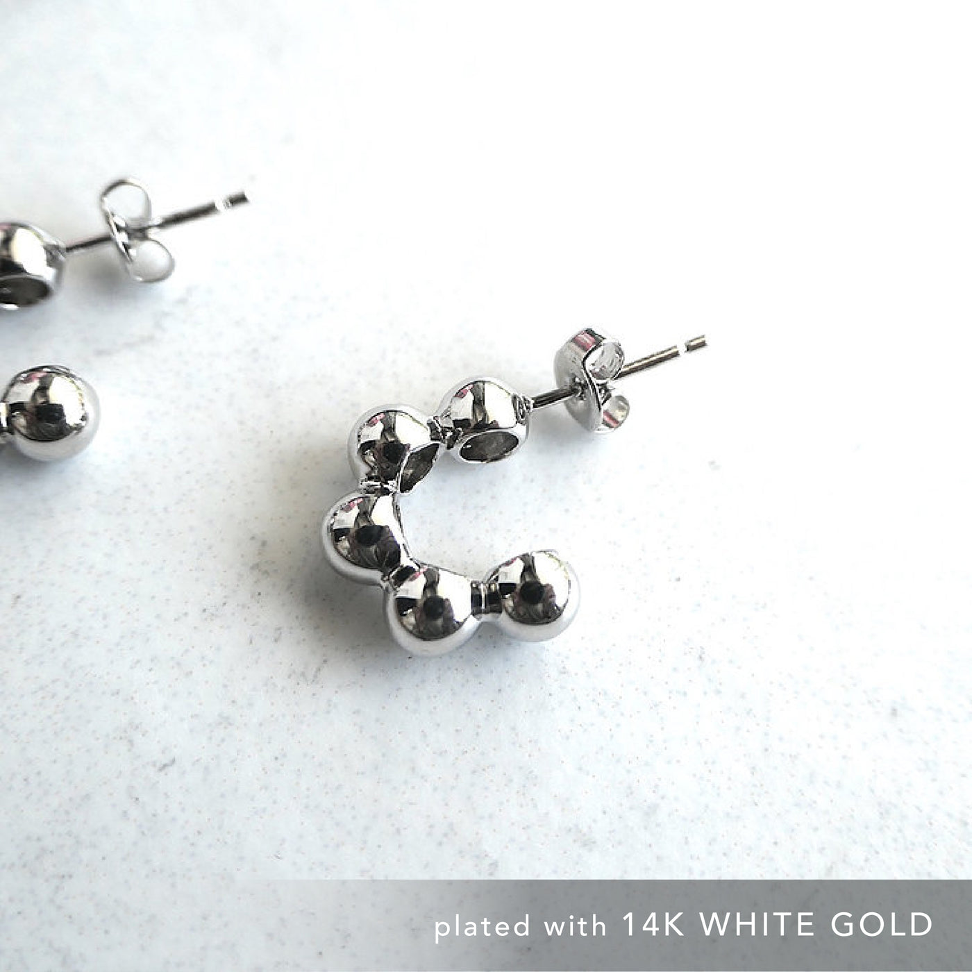 【CS201001】 Sterling Silver Hoop Earrings