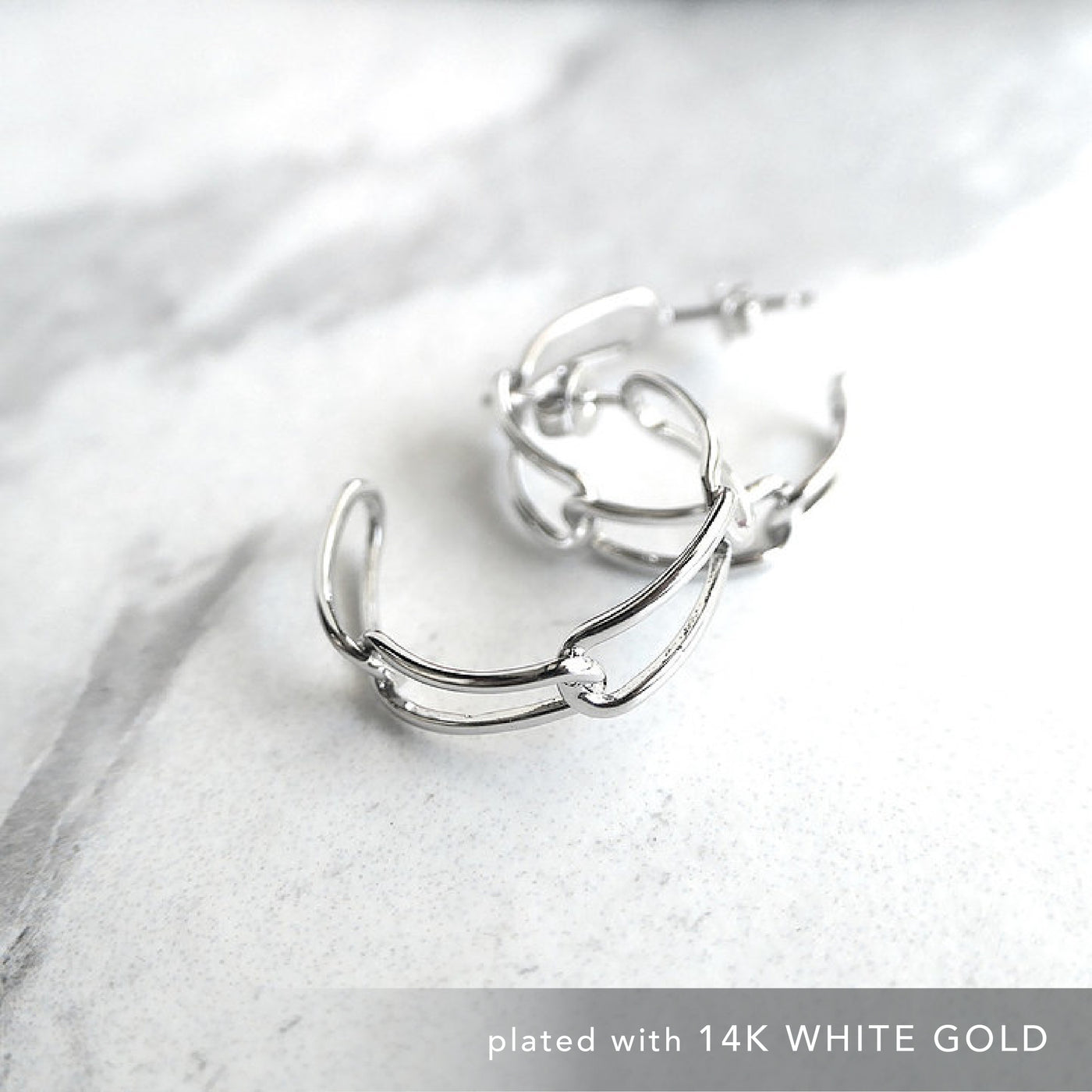 【CS201007】 Sterling Silver Hoop Earrings