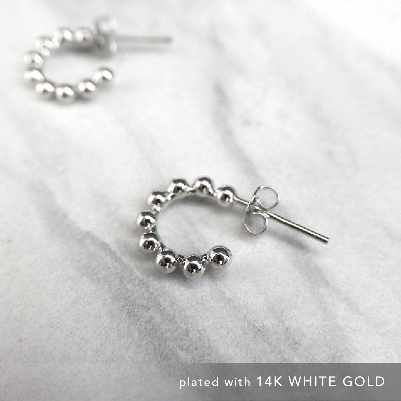 【CS200401】 Sterling Silver Huggie Earrings